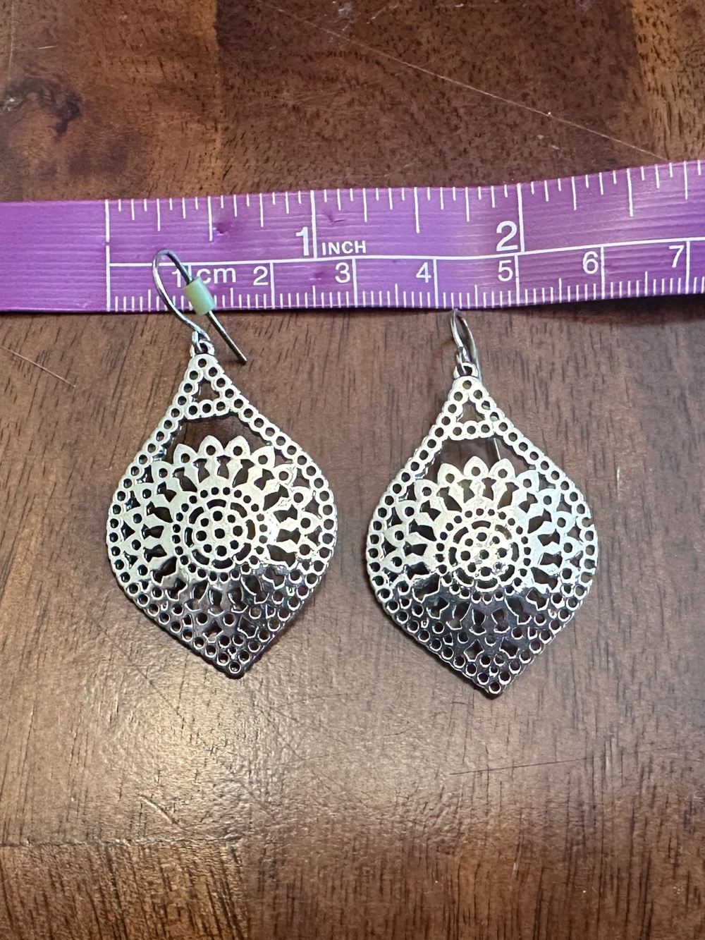 Silver Filigree Teardrop Dangle Earrings - Elegant Women’s Jewelry